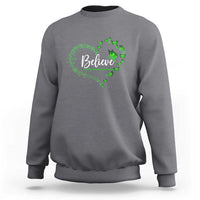 Traumatic Brain Injury Awareness Sweatshirt TBI Believe Butterflies