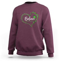 Traumatic Brain Injury Awareness Sweatshirt TBI Believe Butterflies