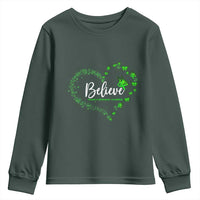 Traumatic Brain Injury Awareness Youth Sweatshirt TBI Believe Butterflies