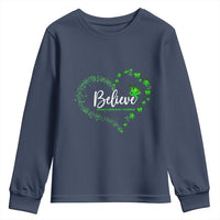 Traumatic Brain Injury Awareness Youth Sweatshirt TBI Believe Butterflies