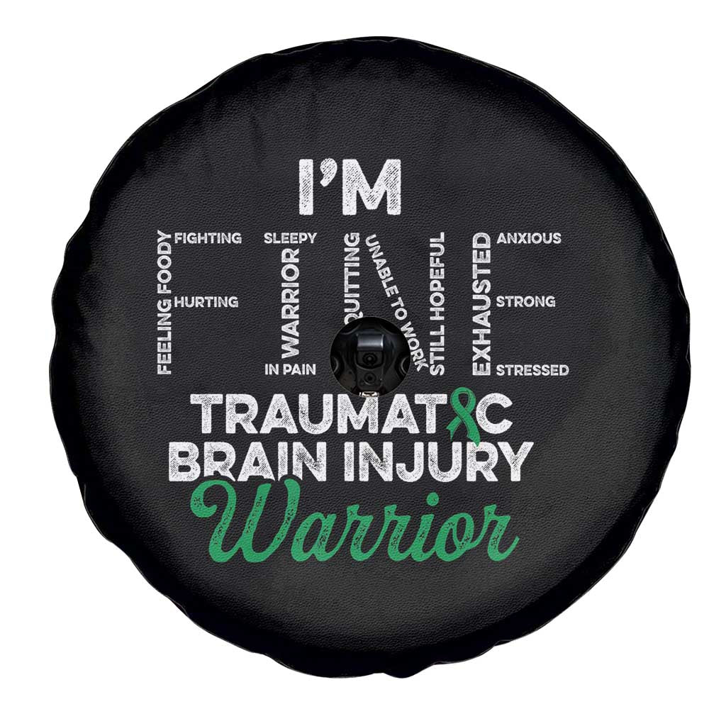 Traumatic Brain Injury Awareness Spare Tire Cover TBI Warrior I'm Fine