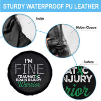 Traumatic Brain Injury Awareness Spare Tire Cover TBI Warrior I'm Fine
