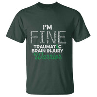 Traumatic Brain Injury Awareness T Shirt TBI Warrior I'm Fine