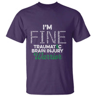Traumatic Brain Injury Awareness T Shirt TBI Warrior I'm Fine
