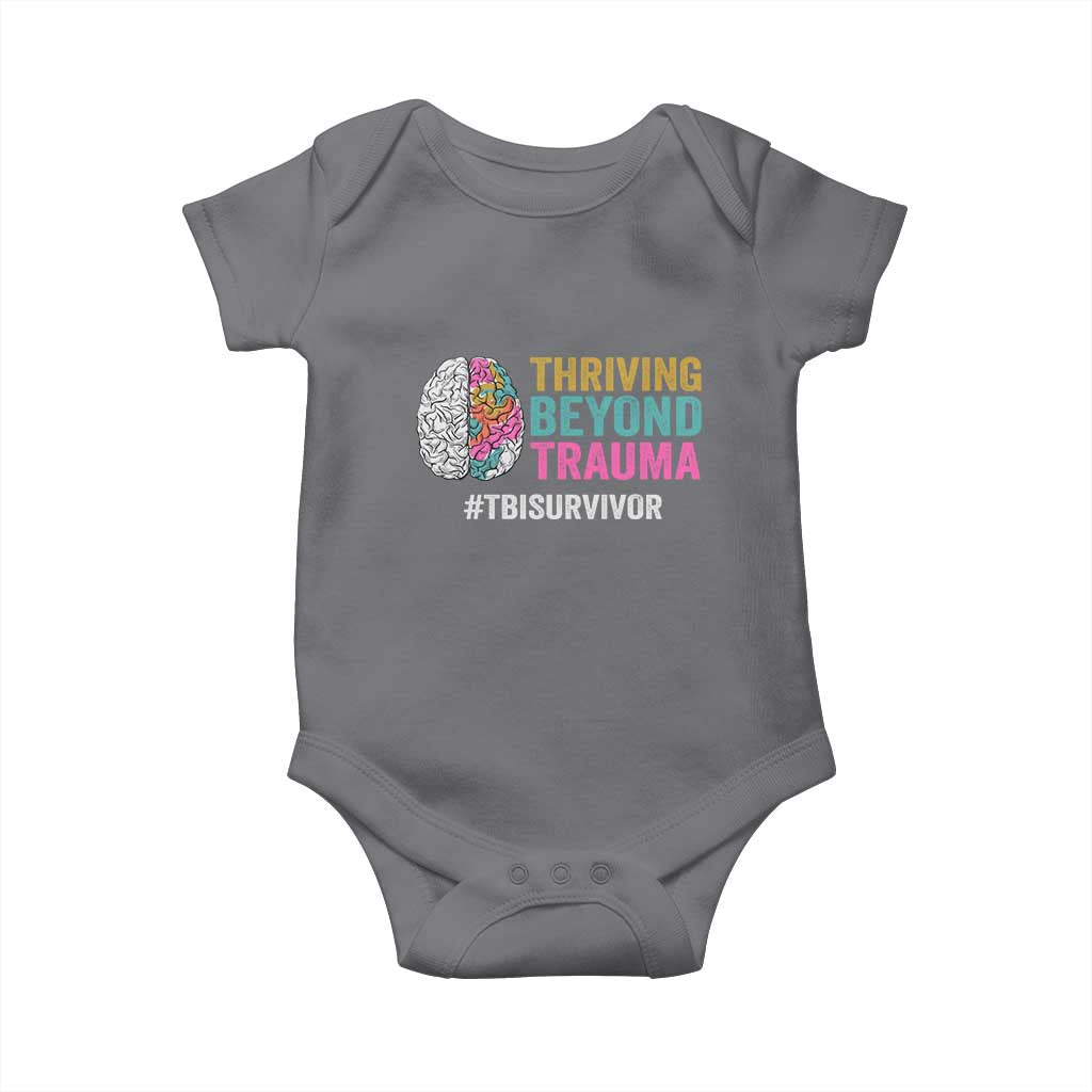 Traumatic Brain Injury Awareness Baby Onesie Thriving Beyond Trauma TBI Survivor