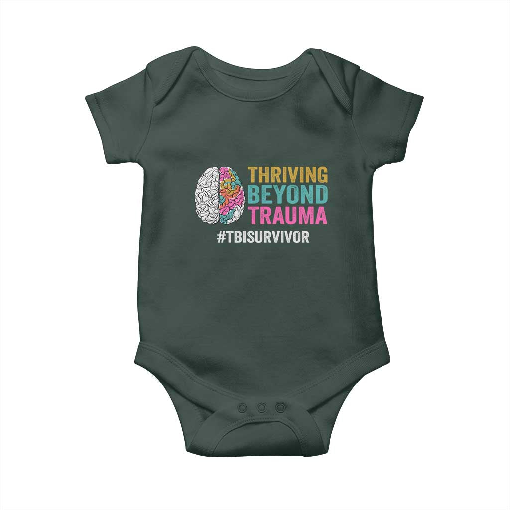 Traumatic Brain Injury Awareness Baby Onesie Thriving Beyond Trauma TBI Survivor