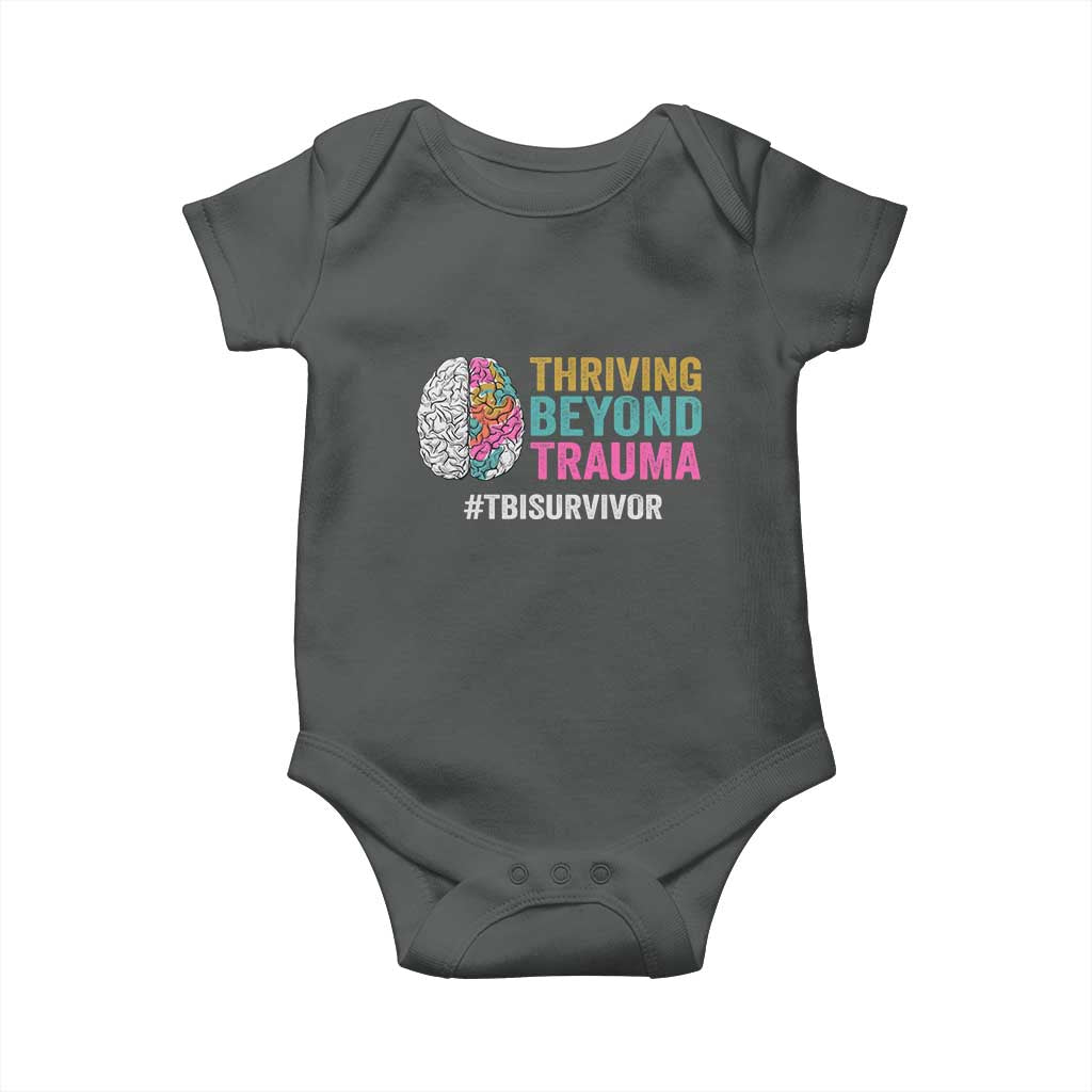 Traumatic Brain Injury Awareness Baby Onesie Thriving Beyond Trauma TBI Survivor