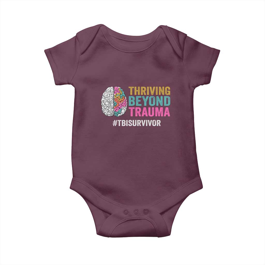Traumatic Brain Injury Awareness Baby Onesie Thriving Beyond Trauma TBI Survivor