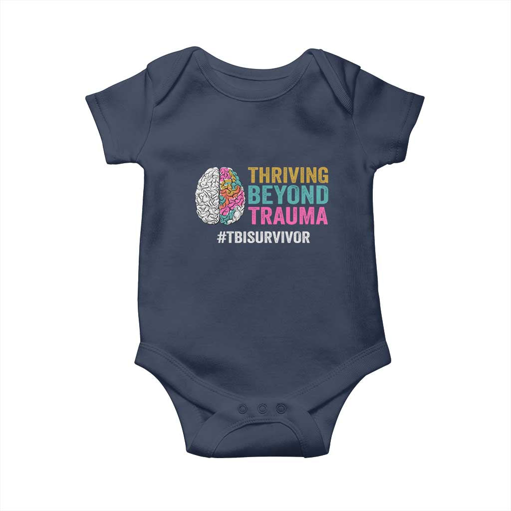 Traumatic Brain Injury Awareness Baby Onesie Thriving Beyond Trauma TBI Survivor