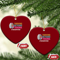 Traumatic Brain Injury Awareness Ceramic Ornament Thriving Beyond Trauma TBI Survivor - Wonder Print Shop