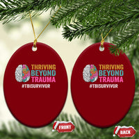 Traumatic Brain Injury Awareness Ceramic Ornament Thriving Beyond Trauma TBI Survivor - Wonder Print Shop