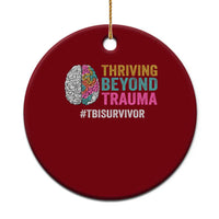 Traumatic Brain Injury Awareness Ceramic Ornament Thriving Beyond Trauma TBI Survivor - Wonder Print Shop