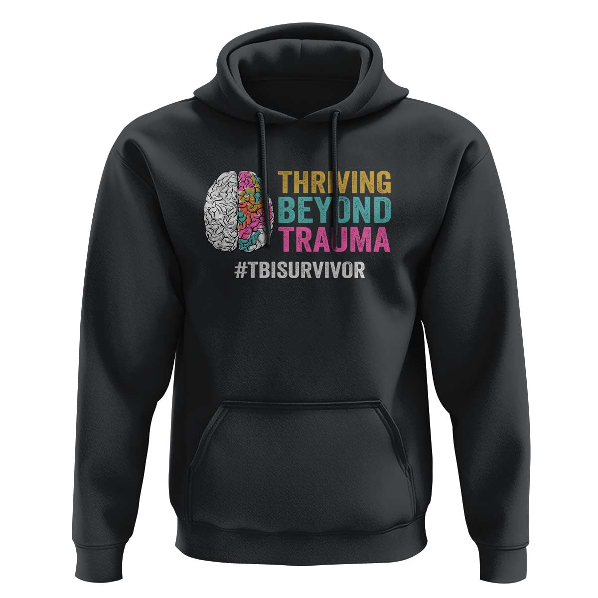 Traumatic Brain Injury Awareness Hoodie Thriving Beyond Trauma TBI Survivor