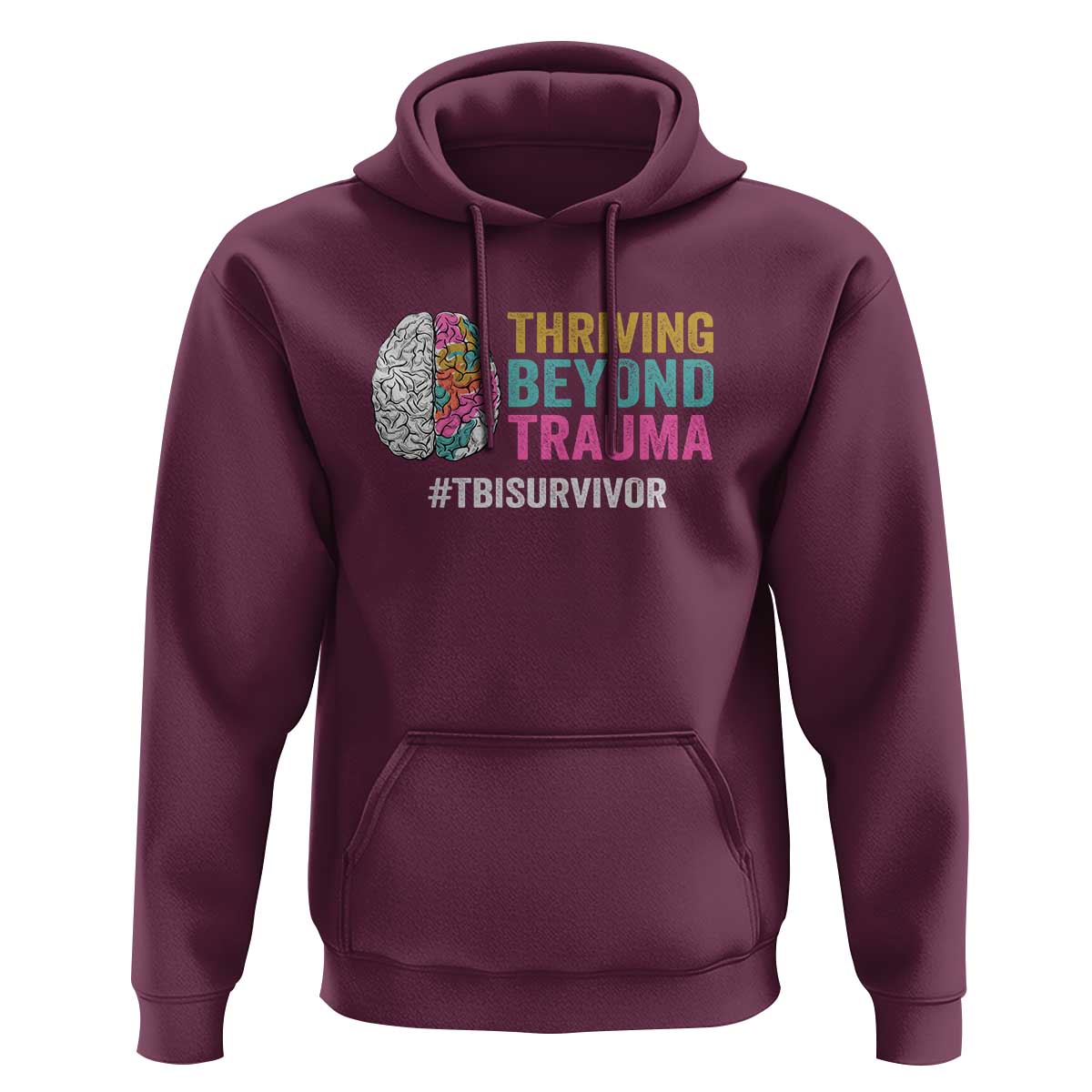 Traumatic Brain Injury Awareness Hoodie Thriving Beyond Trauma TBI Survivor