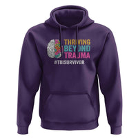 Traumatic Brain Injury Awareness Hoodie Thriving Beyond Trauma TBI Survivor