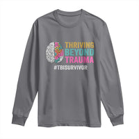 Traumatic Brain Injury Awareness Long Sleeve Shirt Thriving Beyond Trauma TBI Survivor