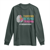 Traumatic Brain Injury Awareness Long Sleeve Shirt Thriving Beyond Trauma TBI Survivor