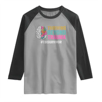 Traumatic Brain Injury Awareness Raglan Shirt Thriving Beyond Trauma TBI Survivor