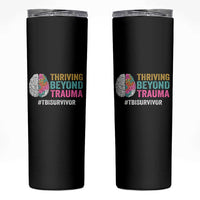 Traumatic Brain Injury Awareness Skinny Tumbler Thriving Beyond Trauma TBI Survivor