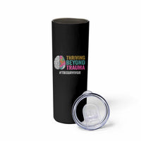 Traumatic Brain Injury Awareness Skinny Tumbler Thriving Beyond Trauma TBI Survivor