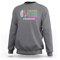 Traumatic Brain Injury Awareness Sweatshirt Thriving Beyond Trauma TBI Survivor