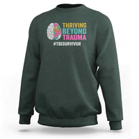 Traumatic Brain Injury Awareness Sweatshirt Thriving Beyond Trauma TBI Survivor