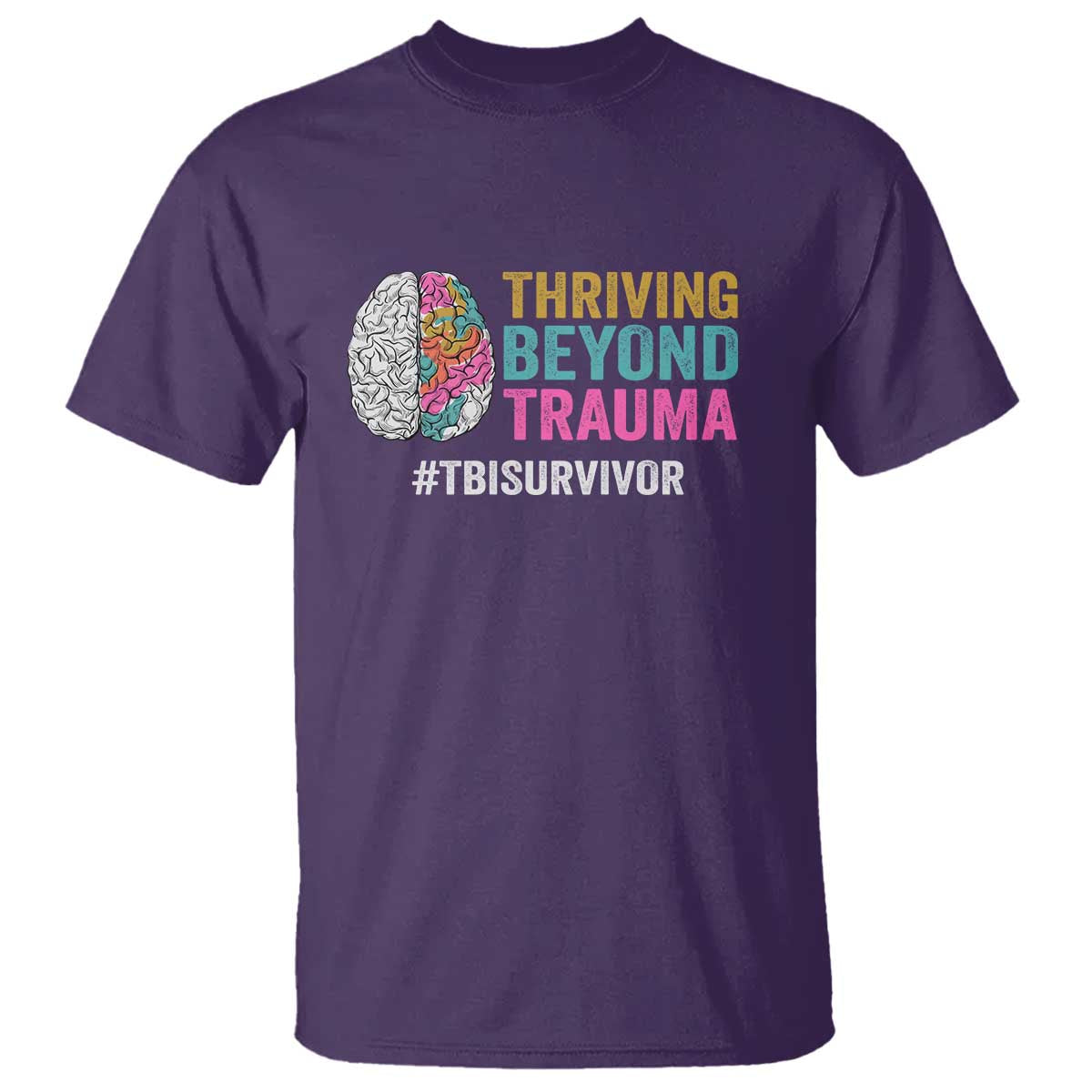 Traumatic Brain Injury Awareness T Shirt Thriving Beyond Trauma TBI Survivor