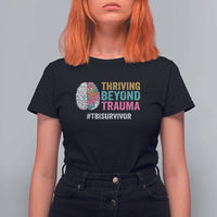 Traumatic Brain Injury Awareness T Shirt For Women Thriving Beyond Trauma TBI Survivor