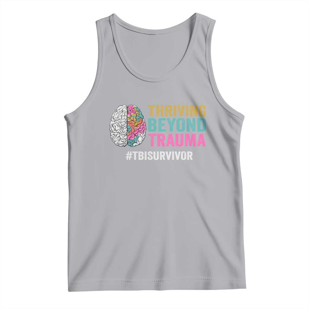 Traumatic Brain Injury Awareness Tank Top Thriving Beyond Trauma TBI Survivor