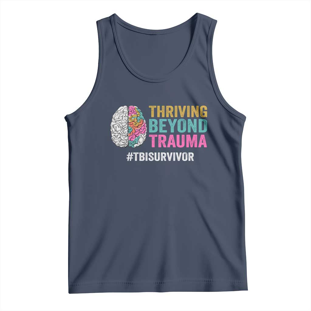 Traumatic Brain Injury Awareness Tank Top Thriving Beyond Trauma TBI Survivor