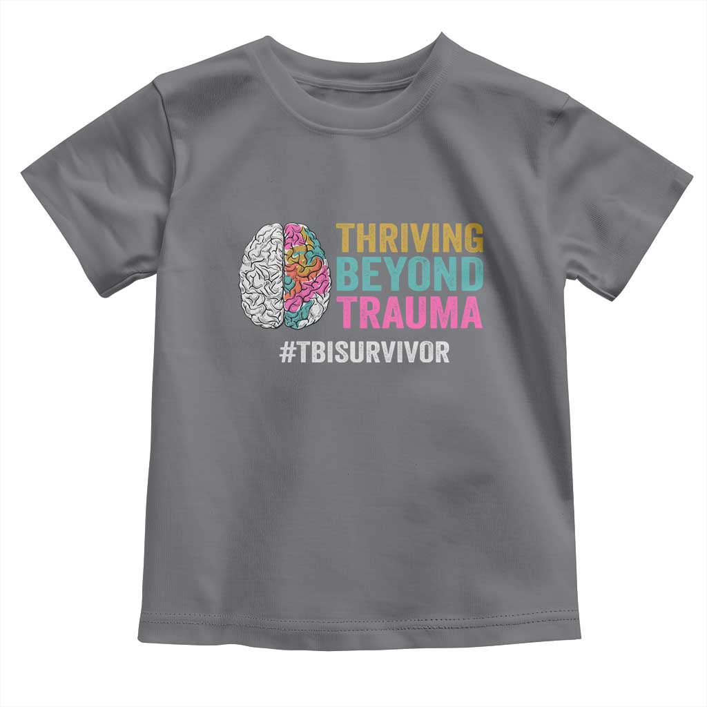 Traumatic Brain Injury Awareness Toddler T Shirt Thriving Beyond Trauma TBI Survivor