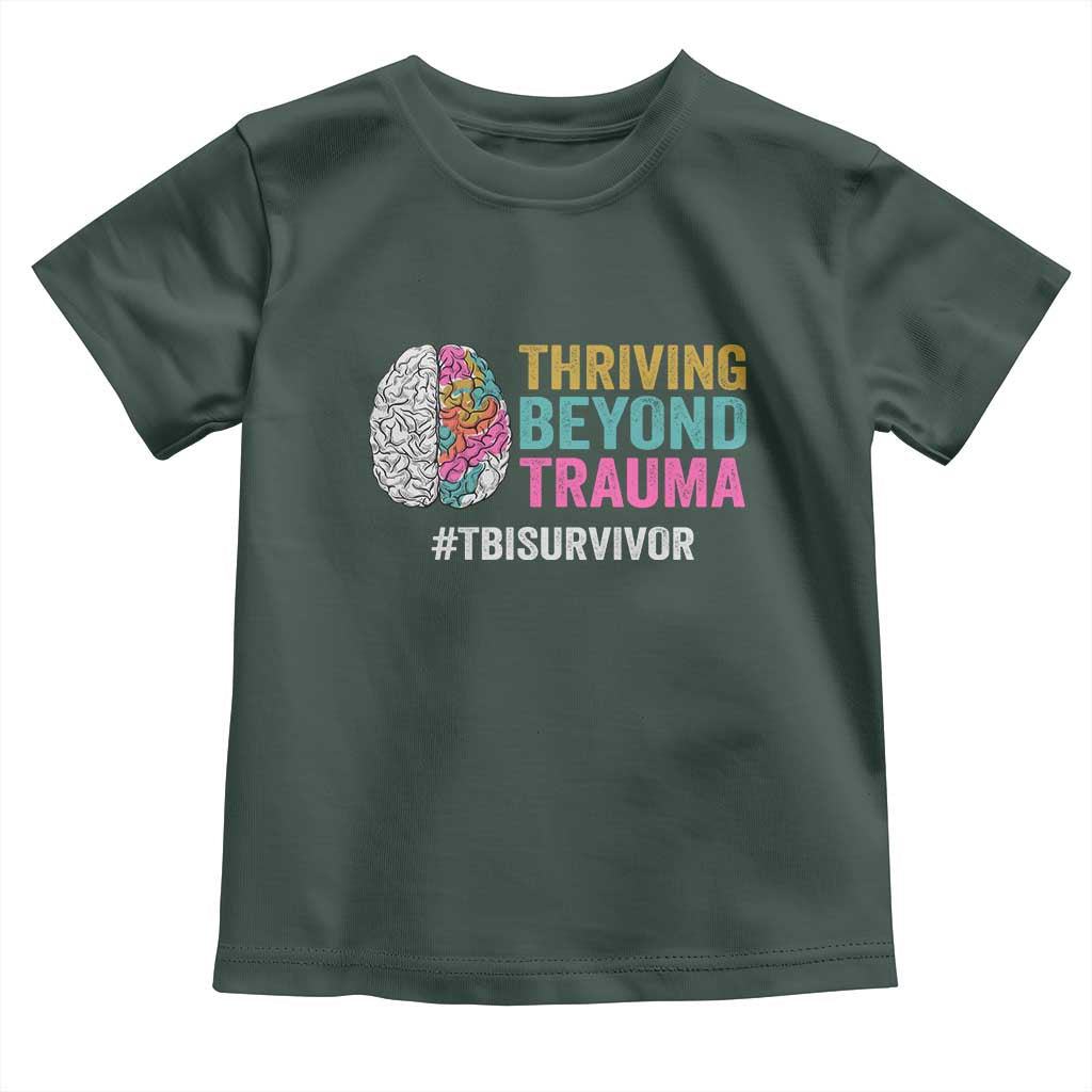 Traumatic Brain Injury Awareness Toddler T Shirt Thriving Beyond Trauma TBI Survivor