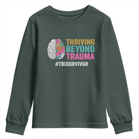 Traumatic Brain Injury Awareness Youth Sweatshirt Thriving Beyond Trauma TBI Survivor