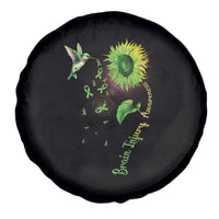 Traumatic Brain Injury Awareness Spare Tire Cover Sunflower Hummingbird
