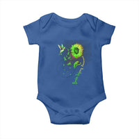Traumatic Brain Injury Awareness Baby Onesie Sunflower Hummingbird