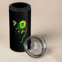 Traumatic Brain Injury Awareness 4 in 1 Can Cooler Tumbler Sunflower Hummingbird