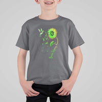 Traumatic Brain Injury Awareness T Shirt For Kid Sunflower Hummingbird