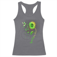 Traumatic Brain Injury Awareness Racerback Tank Top Sunflower Hummingbird