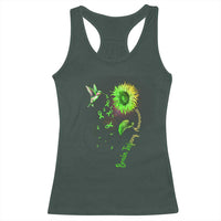Traumatic Brain Injury Awareness Racerback Tank Top Sunflower Hummingbird