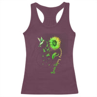 Traumatic Brain Injury Awareness Racerback Tank Top Sunflower Hummingbird