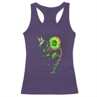Traumatic Brain Injury Awareness Racerback Tank Top Sunflower Hummingbird