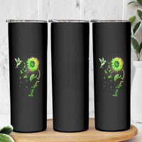 Traumatic Brain Injury Awareness Skinny Tumbler Sunflower Hummingbird