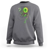 Traumatic Brain Injury Awareness Sweatshirt Sunflower Hummingbird