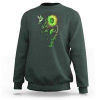 Traumatic Brain Injury Awareness Sweatshirt Sunflower Hummingbird