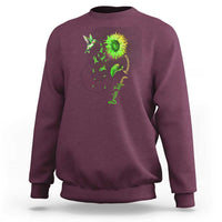 Traumatic Brain Injury Awareness Sweatshirt Sunflower Hummingbird