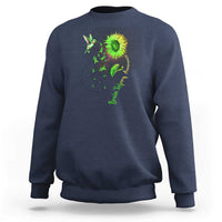 Traumatic Brain Injury Awareness Sweatshirt Sunflower Hummingbird