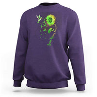 Traumatic Brain Injury Awareness Sweatshirt Sunflower Hummingbird