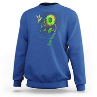 Traumatic Brain Injury Awareness Sweatshirt Sunflower Hummingbird