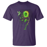 Traumatic Brain Injury Awareness T Shirt Sunflower Hummingbird