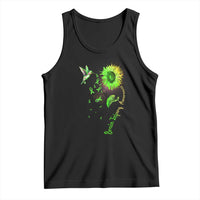 Traumatic Brain Injury Awareness Tank Top Sunflower Hummingbird